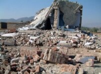 View of collapsed building at madrasah targetted by Pakistani strikes on October 30 (epa)