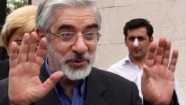 «Жасыл қозғалыс» басшысы Мир Хосейн Мусави. Тегеран, 29 мамыр 2009 жыл.