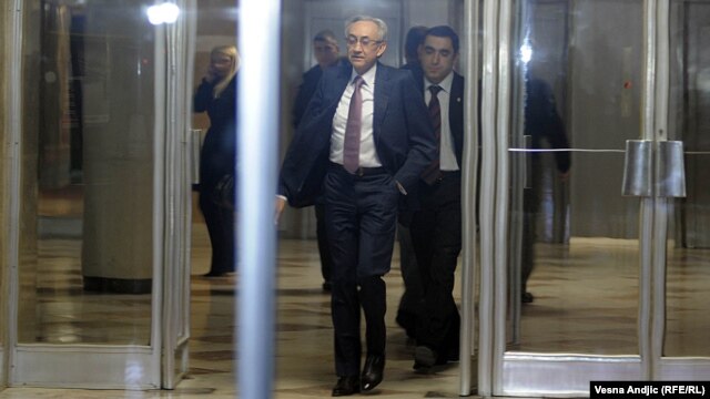Miroslav Mišković nakon saslušanja u policiji, 3. decembar 2012.