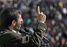 Iran -- Iranian President Mahmud Ahmadinejad speaking in Zahedan, 14 Dec. 2005