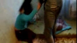 Screengrab from a video showing a Kyrgyz woman, "Ajna," being beaten, purportedly for associating with non-Kyrgyz men