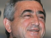 Prime Minister and apparent winner Serzh Sarkisian (epa)