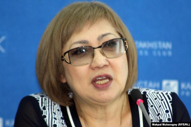 Директор организации "Журналисты в беде" Розлана Таукина. Алматы, 3 апреля 2014 года.