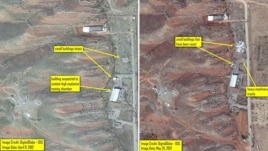 Satellite photos of Iran's Parchin military complex