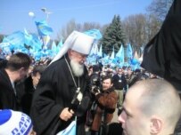 Party of Regions rally in Odesa on March 21 (RFE/RL)
