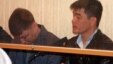 Подсудимые по делу полицейских, обвиняемых в причастности к стрельбе в Жанаозене. Актау, 27 апреля 2012 года.