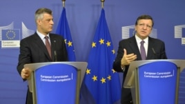 Hashim Thaç dhe Jose Manuel Barroso