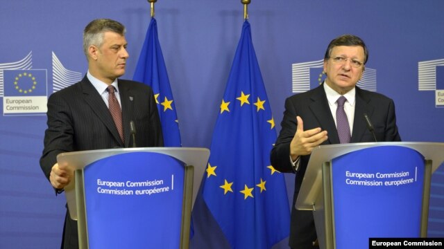 Hashim Thaç dhe Jose Manuel Barroso