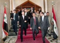 British Prime Minister Blair (left) and Iraqi Prime Minister al-Maliki emerge from their meeting in Baghdad (epa)