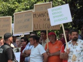 Jedan od protesta radnika "Krivaje"