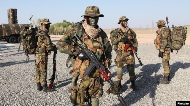 Armenia - Special forces from CSTO member states hold joint exercises at the Marshal Baghramian training center near Yerevan, 19Sep2012.