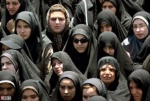 Iran – Politics / Women – Scene from a rally addressed by President Mahmud Ahmadinejad, July 2006