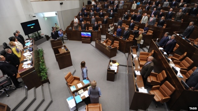 Russia's Federation Council in session in Moscow (file photo)