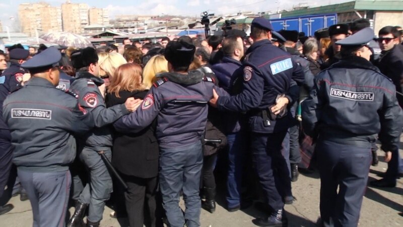 Market Traders Protest In Yerevan