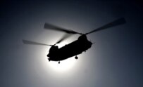 A Chinook helicopter arrives at the British base in Lashkar Gah in Helmand Province (file photo) (AFP)