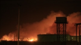 Fire engulfed the Yarmouk ammunition factory in Khartoum on October 24.