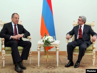 Встреча президента Армении Сержа Саргсяна с главой МИД России Сергеем Лавровым, Ереван, 8 июля 2011 г.