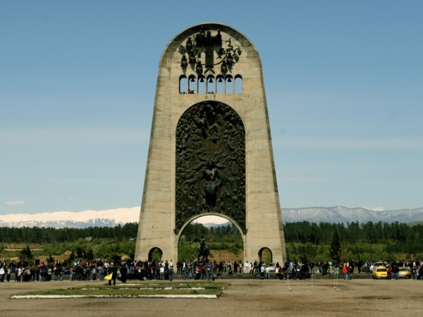 The Glory Memorial, a Soviet-era monument by sculptor Merab Berdzenishvili