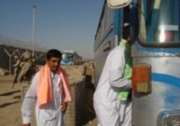 Prisoners who have been released from Abu Ghurayb Prison in 2005 (RFE/RL)