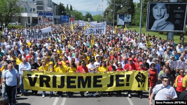 Jedan od antivladinih protesta u Podgorici
