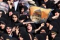 Iranian women show their anger at the bombing of a Shi'ite shrine in Samarra in neighboring Iraq (epa)