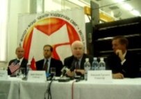 U.S. Senators Lindsey Graham, John McCain, and John Sununu (right to left) in Bishkek