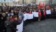 At least 1,000 protesters gathered in Kazan on January 9.