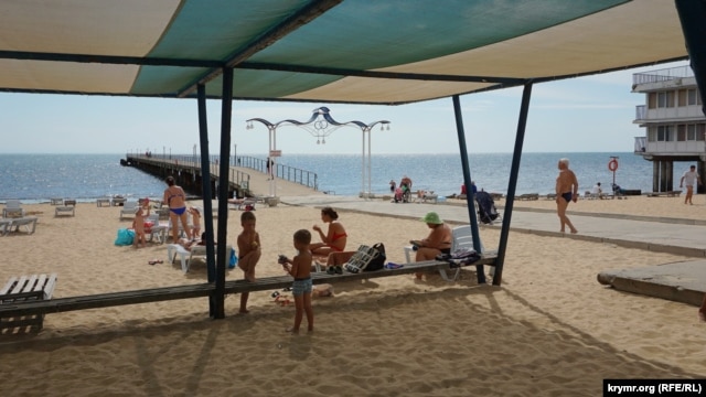 Крым, пляж Еўпаторыі