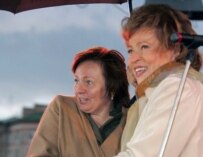 St. Petersburg Governor Valentina Matviyenko (right) with Lyudmila Putina in St. Petersburg in May (epa)