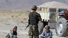 The man was wearing an Afghan army uniform (file photo)