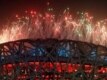 China --  Fireworks light up the sky over the National Stadium in Beijing, during the opening ceremony of the 2008 Beijing Olympic Games, 08Aug2008
