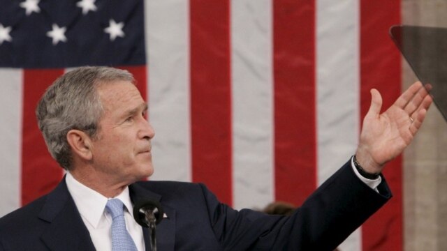 Bush gestures during his State of the Union address (epa)