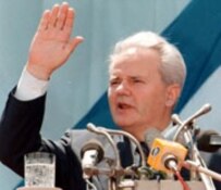 Milosevic during a visit to Kosovo in 1997 (epa)