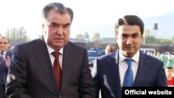 If a new constitutional referendum in Tajikistan is approved, it could pave the way for President Emomali Rahmon (left) to pass on the reins of power to his son Rustam (right).