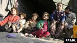 Afghan refugees at a United Nations High Commissioner for Refugees (UNHCR) camp in Kabul.