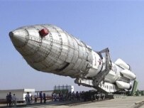 A Russian Proton rocket preparing for launch at Baikonur (file photo) (AFP)