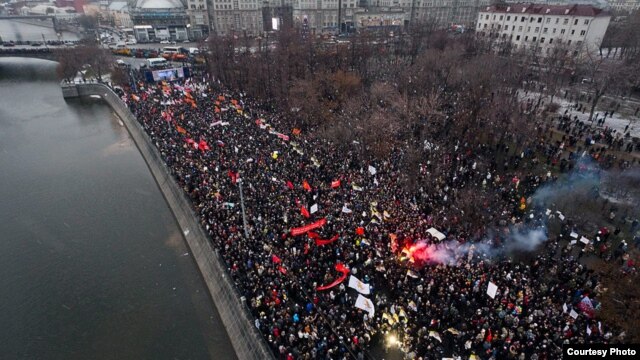 One of AirPano's photos from above the Moscow demonstration in December 2011