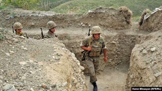 Nagorno-Karabakh -- Armenian soldiers on frontline duty in northeastern Karabakh, 20Jul2012.