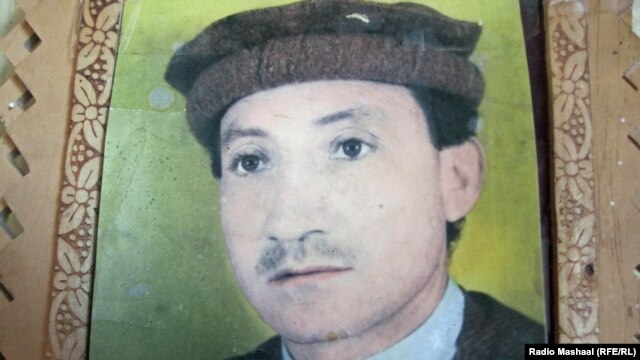 A likeness of Zarteef Khan Afridi, a schoolteacher and social and rights activist who was gunned down in his hometown of Jamrud on December 5.