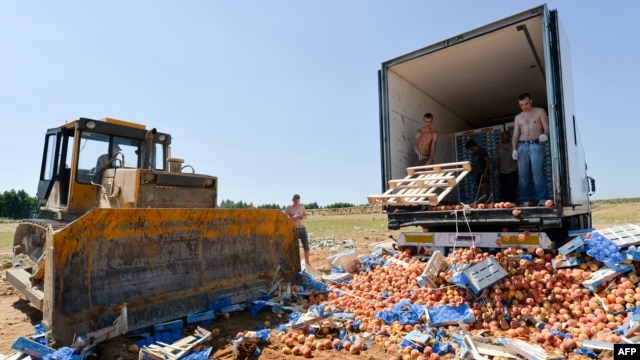 Уничтожение санкционных продуктов