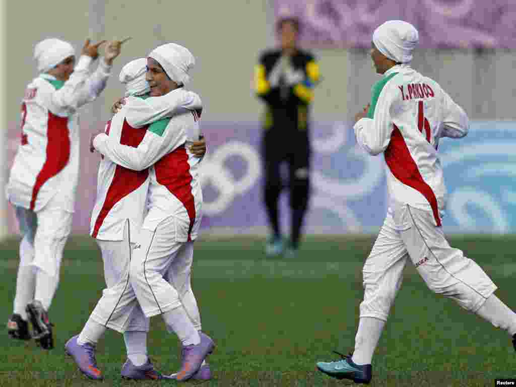 Players of Iran's girls' soccer team were only allowed to play in the Singapore Youth Olympics in August 2010 after reaching a deal to wear special hats instead of head scarves.