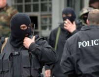 Georgian police responding to a prison riot in Tbilisi in March (InterPressNews)