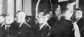 Руководители польского подполья, в том числе АК, на судебном процессе в Москве, 1945 год