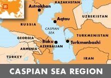 Caspian Sea -- Regional map, undated