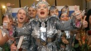 Ukraine -- Singer Verka Serdyuchka (Andrej Danilko) at a New Year musical show, Ogonyok, Kyiv, 15Nov2007