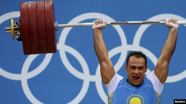 Kazakhstan's Ilya Ilyin set two new world records in weightlifting.