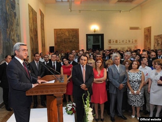 Armenia -- President Serzh Sarkisian holds a reception on the occasion of the 20th anniversary of independence, Yerevan, 13Sep2011