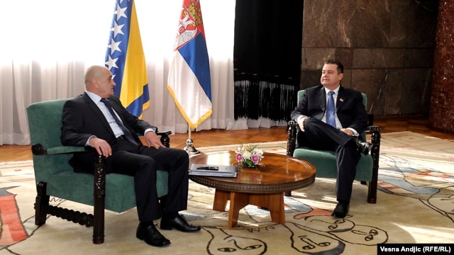 Vjekoslav Bevanda i Ivica Dačić u Beogradu, 4. februar 2013.