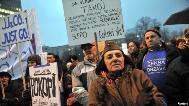 Demonstracije u Sloveniji 21.12.2012.