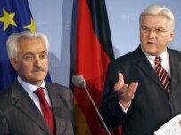 Spanta (left) with Steinmeier in Berlin in January (epa)